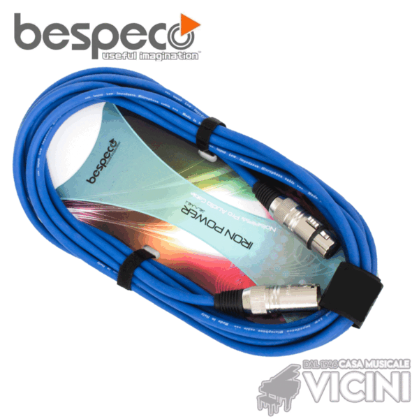 CAVO BESPECO XLR-XLR  3mt BLU