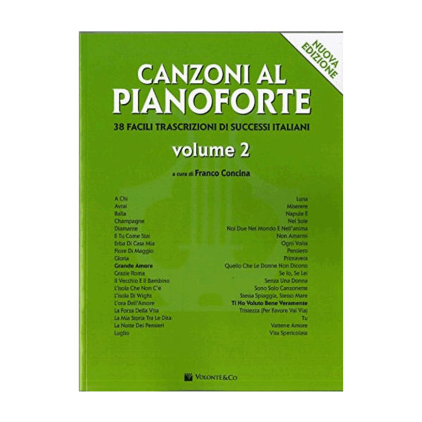 CONCINA - CANZONI AL PIANOFORTE Nuova Edizione VOL. 2